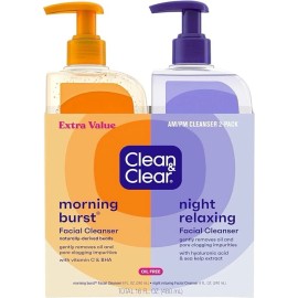 N/A Clean & Clear 2-Pack Oil-Free Facial Cleansers Citrus Scent Morning Burst, 16 oz