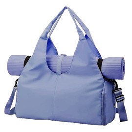 Women's Yoga Bag, Sports Bag, Travel Bag, Training Bag, Weekender Sports Bag with Shoe Compartment for Sports, Fitness, Yoga, Gym, Weekend Trip, blue