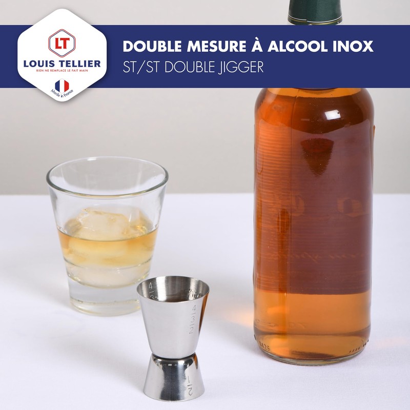Louis Tellier N4135 Stainless Steel Double Jigger Measure 20/40 ml