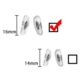 HiCycle2 Replacement for RB3025 Push-in Nose Pads Glasses Repair Kits,Bonus Lens Cloth 0.55/0.63inch (Silver-16mm)