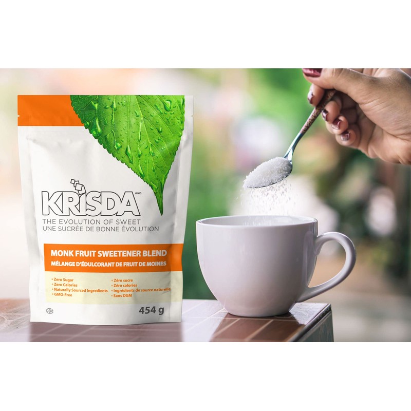 Krisda Monk Fruit Spoonable Natural TableTop Sweetener, 454 Grams
