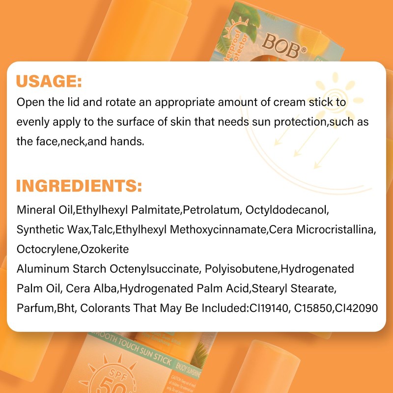 Sonnencreme Stift Sun Stick LSF 50+,Protection Zones Sensibles Sunblocker Gesicht