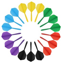 GlamRays 18 Piece Standard Dart Flights Set, Dart Flights for Steel Tip Darts/Soft Plastic Tip Darts, Dart Replacement Flights Accessories