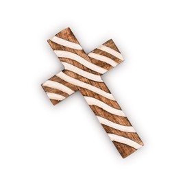 Kimona Wall Crosses Wall Hanging Art Décor Straight Simple Wooden Cross Religious décor Cross (25.4cm x 15.24cm x 1.90cm)