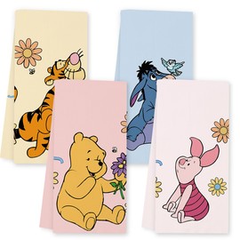 Gelulgas Winnie, Piglet, Tigger, 4pc Kitchen Towels, Pooh Mama Bear Kitchen Towel, Kitchen Tea Towels, Pooh Classic Yellow Bear Everyday Collection Towels