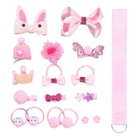 Haarspangen Mädchen, 18 Stücke Krone Stern Herz Schmetterling Haarspangen Glitzer Haarklammern Süße Kinder Haarspangen Haarstyling Accessoires für Mädchen Kinder Damen Haarschmuck(Stil 1 rosa)