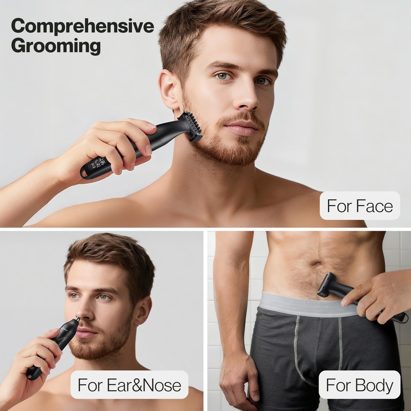 BarberBoss Set per la toelettatura dei dettagli, 3 in 1,