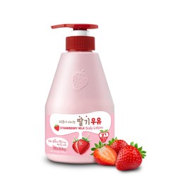 KWAILNARA Strawberry Milk Body Lotion (19.75 Fl Oz) – Deeply Hydrating & Lightweight Korean Body Lotion | Milk Protein, Royal Jelly, & Strawberry Extract for Smooth Skin | Paraben-Free & Non-Greasy