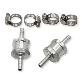 UMikke One-Way Valve, Motorcycle, Fuel Backflow Prevention, Hose Band Included, 0.2 inches (6 mm), Set of 2