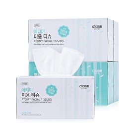 Atomy Beauty Tissue Natural Pulp Non-Fluorescent Foot Tissue 250 Sheets 4 Pieces / 애터미 미용티슈 천연펄프 무형광 각티슈 250매 4개입