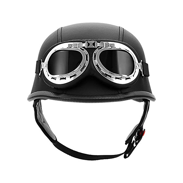 XFMT DOT German Style Motorcycle Half Helmet Open Face Crusier