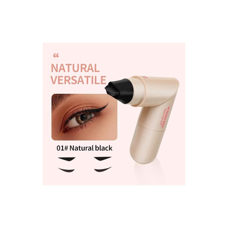 Bluemega Delineador de Ojos Duradero con Sello de Un Toque,