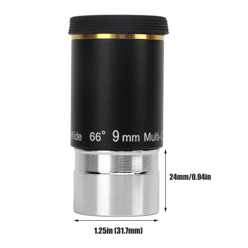 Astronomical Telescope Eyepiece 1.25in 66 Degrees 9mm Wide Angle Eyepiece
