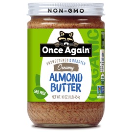 Once Again Organic, Creamy Almond Butter - Salt Free, Unsweetened - 16 oz Jar