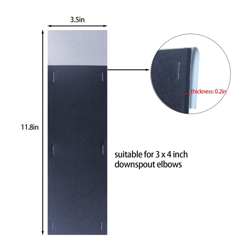 Heicofer 2 Pcs Gutter Noise Dampener, Rain Noise Downspout Drip