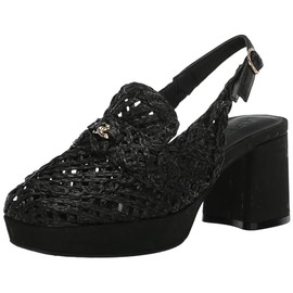 Aerosoles Women's Santiago Raffia Loafer, Black Fabric, 7.5