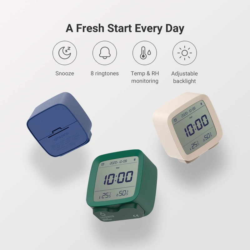 qingping Bluetooth Alarm Clock, Works with Mi Home, Smart Digital