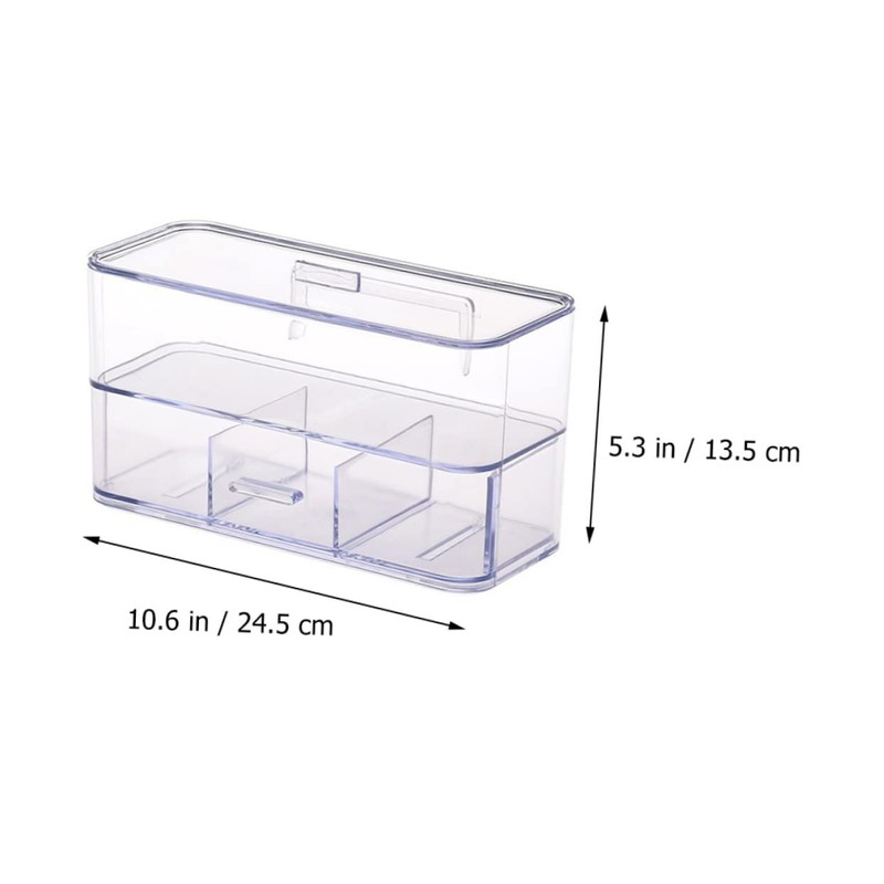 WOONEKY Bathroom Wall-mounted Storage Box Cosmetic Organizer for Makeup and