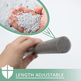 37 Inch Under Door Draft Stopper, Twin Door Draft Stoppers Blocker, Waterproof Twin Door Draft Stopper, Adjustable Size 30" to 37" Weather Stripping Noise Blocker, Cuttable and Washable Weather Strip