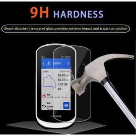 Moorovgi Displayschutzfolien aus Gehärtetem Glas+Hülle Kompatibel mit Garmin Edge Explore 2,Schutzfolie Displayschutzfolie GPS Bike Computer Zubehör für Garmin Edge Explore 2 (Schwarz)