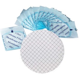 SimPure MCE Micro Disc Membrane Filter, Sterile Gridded Individual Pack, 47mm Diameter and 0.45um Pore Size Hydrophilic Filter Paper, Pack of 100