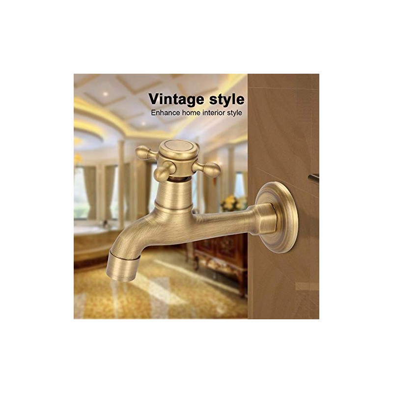 Water Faucet Long Faucet Antique Brass Single Cold Water Tap