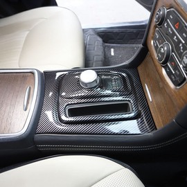 Crosselec Panel de cambio de control central de fibra de carbono para Chrysler 300 2015-2021