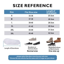 Aolegoo Waterproof Overshoes, Reusable, Non-Slip Rain Cover for Shoes, Ideal for Rainy and Snow Weather (White, 2XL)