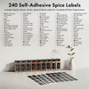 EDELHAUS Glass Spice Jars with Label and Stainless Steel Lids