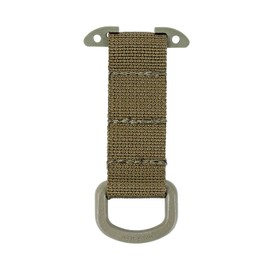 Tactical Gear Molle Clip D Ring Hook T-Mount Bar Hanging Plastic Carabiner Glove Clip Key Holder Battle Belt Accessories (Coyote Brown D-Ring Hook(2PACK))