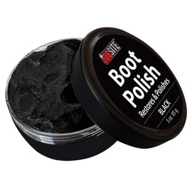 Jobsite Premium Leather Boot & Shoe Polish Cream - Restores, Conditions & Polishes - Black - 3 oz
