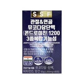 Pure Food Joint Cartilage Mucopolysaccharide Protein Chondroitin 1200 3-Type Complex Functional 1000mg x 60 Tablets / 순수식품 관절 연골 뮤코다당단백 콘드로이친 1200 3종복합기능성 1000mg x 60정