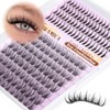 Natural Lash Clusters with Spikes Wispy Eyelash Clusters C Curl