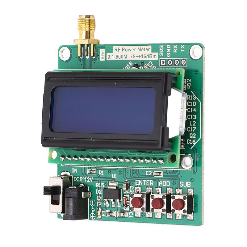 RF Power Meter Digital Display Settable Power Attenuation Logarithmic Detector