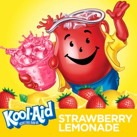 Kool-Aid Strawberry Lemonade Flavored Unsweetened Caffeine Free Powdered Drink Mix (0.19 oz Packet)
