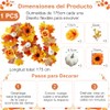 Guirnaldas de otoño,Guirnalda de hojas de arce artificiales, Decoración de