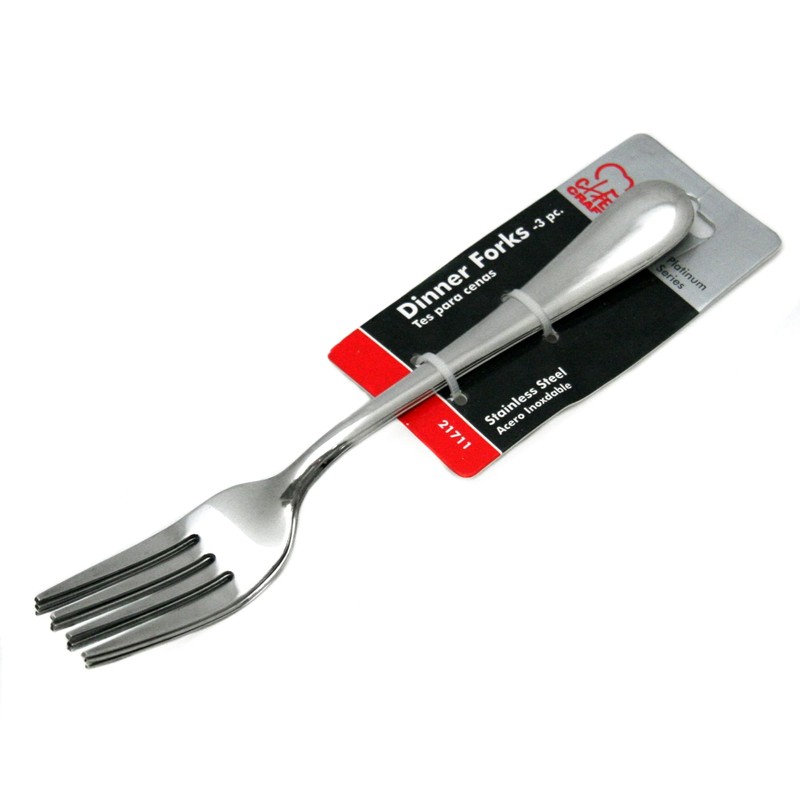 Chef Craft Heavy Duty Dinner Fork Set, 7.5 inches in