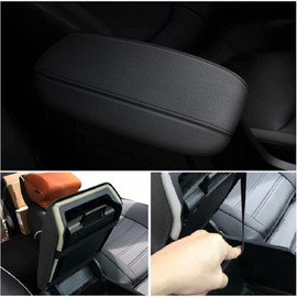 Cubierta de Consola Central Cubierta de Reposabrazos para Mazda CX-30 2020 2021 2022, Cubierta de Consola Central de Cuero Lujoso Impermeable Protector de Reposabrazos de Coche (Línea Negra)