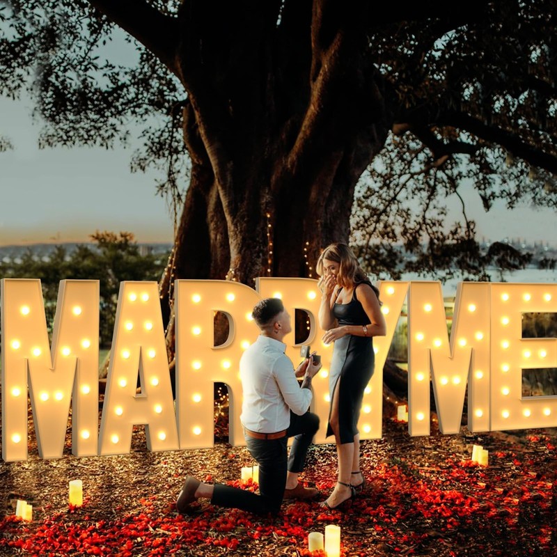 imprsv Marquee Light Up Letters, 4FT Mosaic Letters with Light