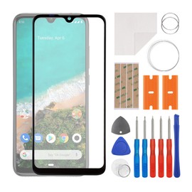 SWARK Front Screen Glass Outer Panel Lens Replacement +OCA Compatible with Mi A3 & Mi CC9e (No LCD Screen and Touch Digitizer) with Repair Kit