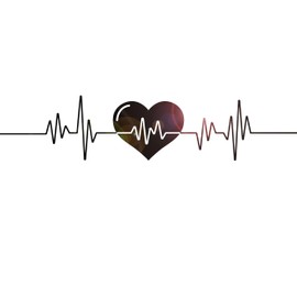 Vinyl Wall Decal Heart Beat Cardiogram Cardio Pulse Health Care Stickers Mural Large Decor (g3643) Black