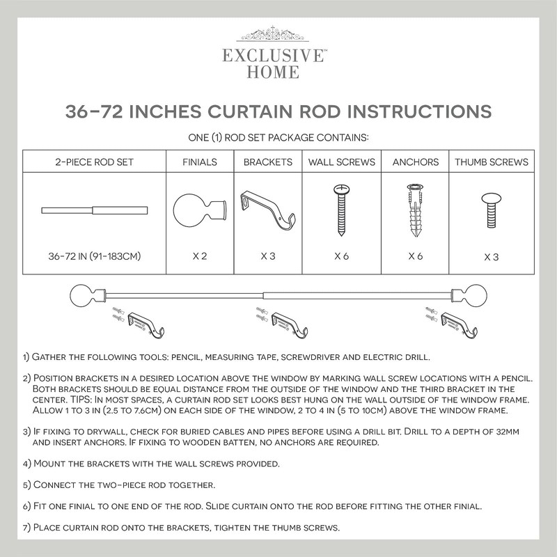 Exclusive Home Vine 1" Curtain Rod and Finial Set, Oil