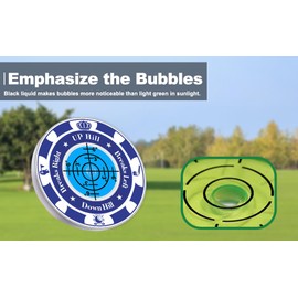 Golf Green Reader, 2 Pack Ball Marker for Putting Green with High Precision Horizontal Bubble, Golf Accessories Putt Aid Tool with Hat Clip, Present for Men Women (2 Pcs BlueBlue)