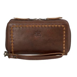 STS Ranchwear Catalina Croc Kacy Organizer Handbag Premium Full Grain Leather Pocketed Zipped, with Card Holder