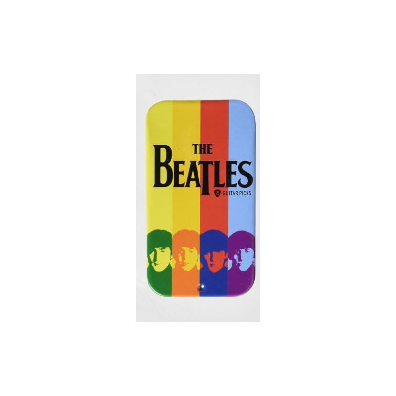 D'Addario Beatles púas de guitarra con lata de colección, rayas,