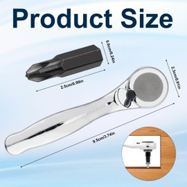 72 Teeth Mini Ratchet Screwdriver with 1/4 Inch Drive, Micro Ratchet Bit Screwdriver, Mini Ratchet Wrench Set for Precision Work, Tight Spaces