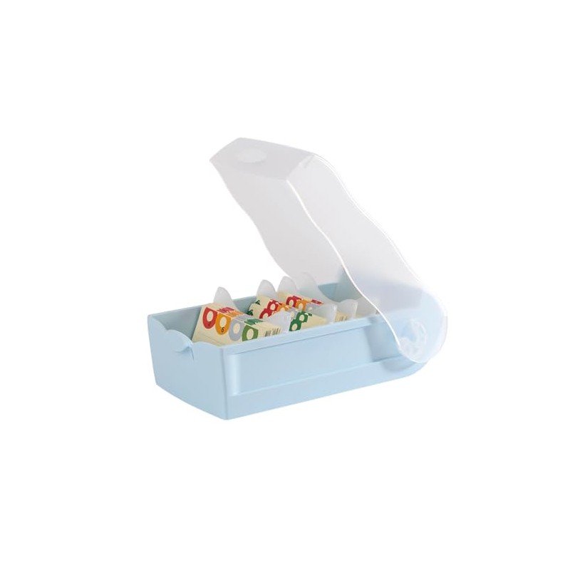 HAN Croco flashcard box, easy to learn vocabulary with 5-compartment