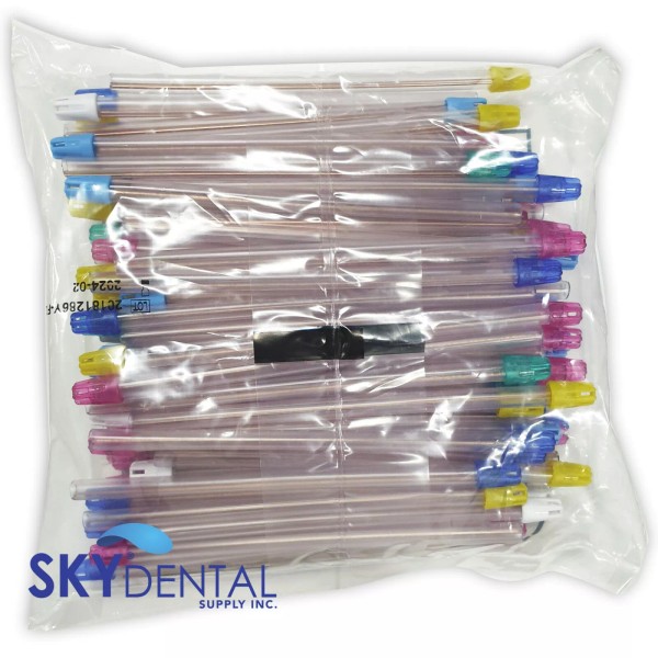 Sky Choice 4500x Saliva Ejector Translucent Clear Multi Color Tips