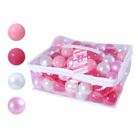 GUESVOT Ball Pit Balls 100 Soft Plastic Balls, for Baby Toddler Ball Pit, BPA Free Play Tents &Party&Christmas& Tunnels Indoor & Outdoor Great Gift for Kids (Pink Mix)