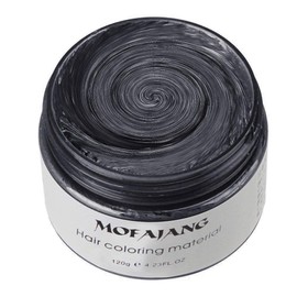 MOFAJANG Unisex Hair Wax Color Dye Styling Cream Mud, Natural Hairstyle Pomade, Washable Temporary,Party Cosplay (Dark Grey)